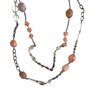 Loft beaded double layer necklace